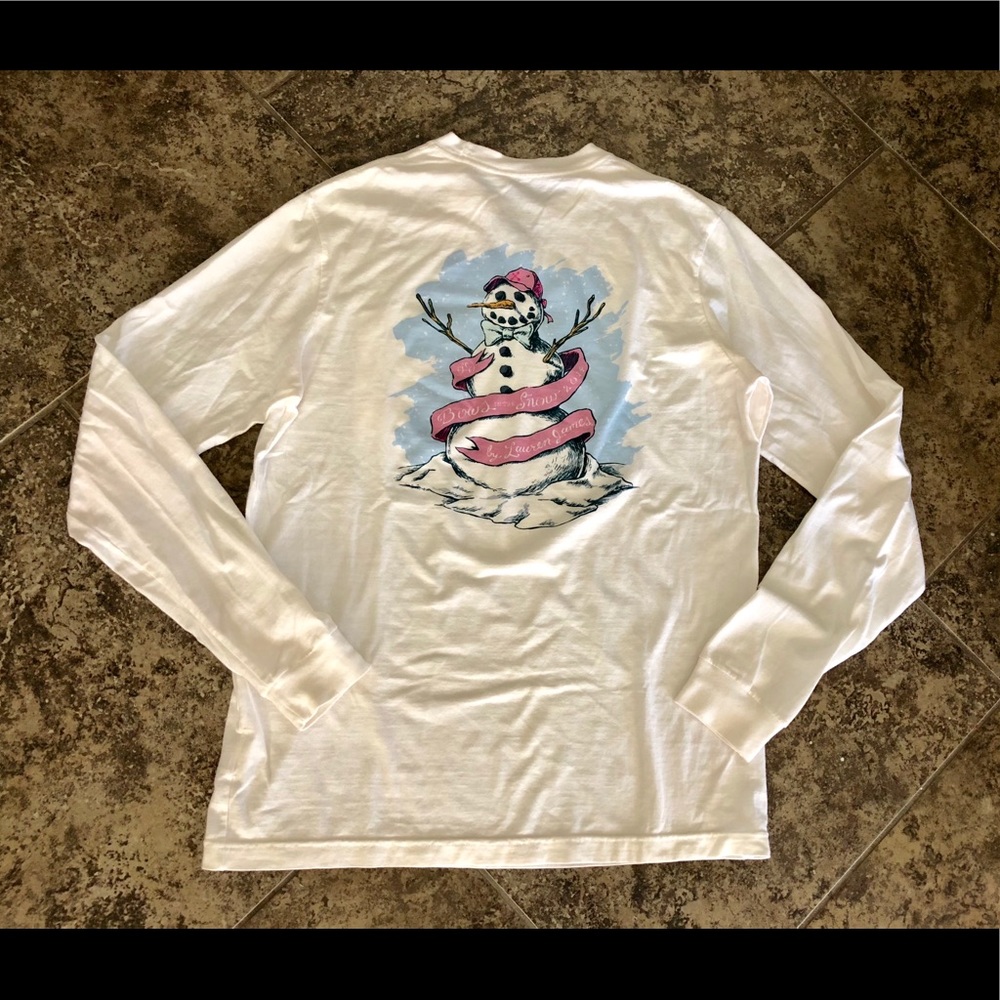 ❌SOLD❌ LAUREN JAMES WHITE LONG SLEEVE SWEET TEE